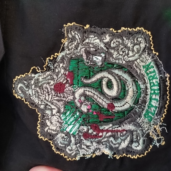 Romwe Harry Potter Slytherin suspender skirt JUNIORS Large 8/10 Hogwarts - Picture 5 of 13